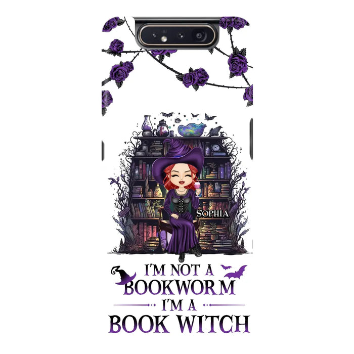 Personalized Witch Phone Case - Halloween Gift Idea For Witch Lovers/Book Lovers - I'm Not A Book Worm I'm A Book Witch - Case For iPhone/Samsung