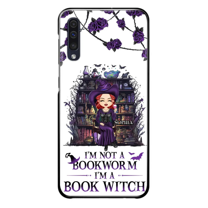 Personalized Witch Phone Case - Halloween Gift Idea For Witch Lovers/Book Lovers - I'm Not A Book Worm I'm A Book Witch - Case For iPhone/Samsung