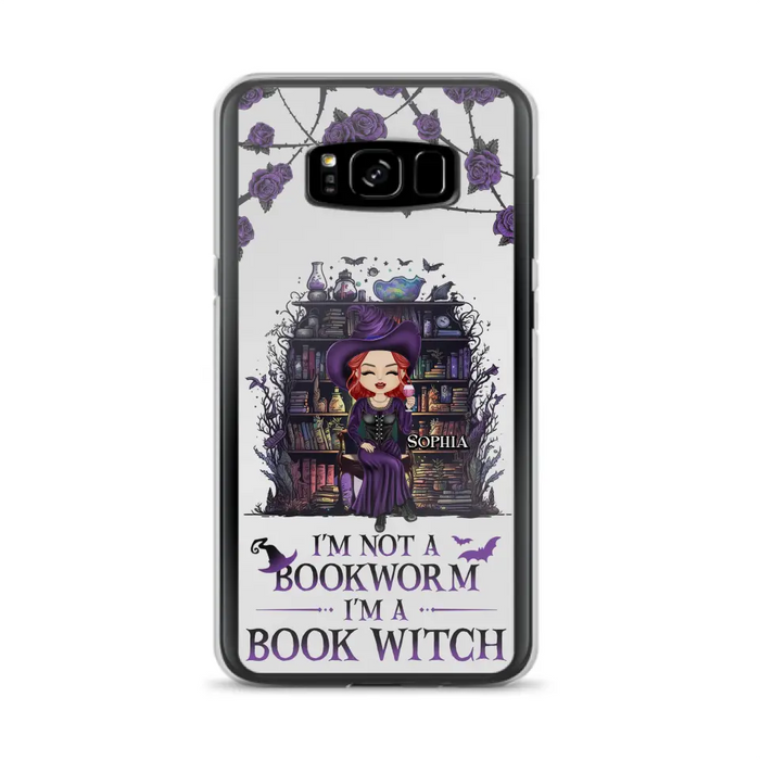 Personalized Witch Phone Case - Halloween Gift Idea For Witch Lovers/Book Lovers - I'm Not A Book Worm I'm A Book Witch - Case For iPhone/Samsung