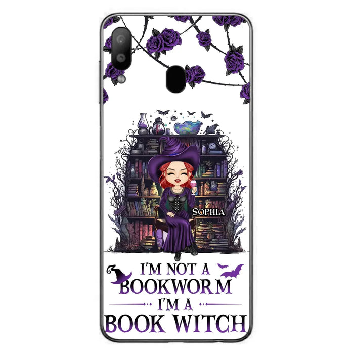 Personalized Witch Phone Case - Halloween Gift Idea For Witch Lovers/Book Lovers - I'm Not A Book Worm I'm A Book Witch - Case For iPhone/Samsung