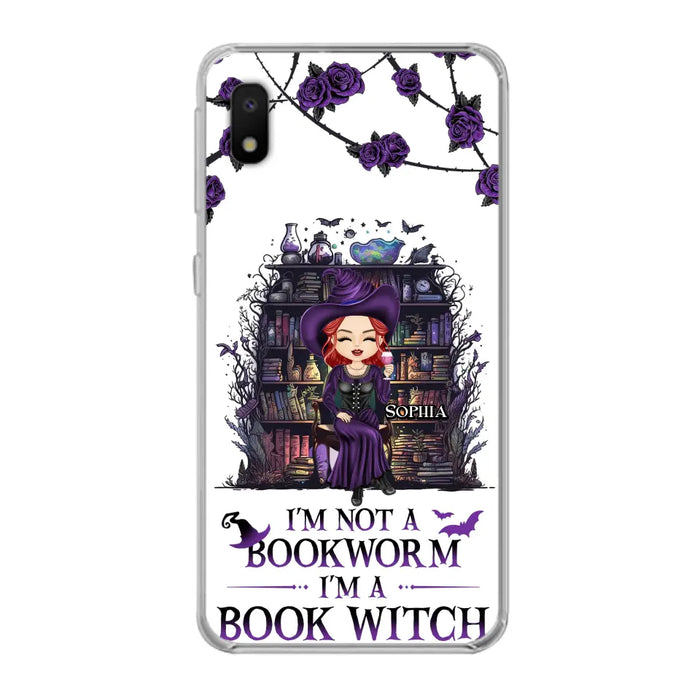 Personalized Witch Phone Case - Halloween Gift Idea For Witch Lovers/Book Lovers - I'm Not A Book Worm I'm A Book Witch - Case For iPhone/Samsung