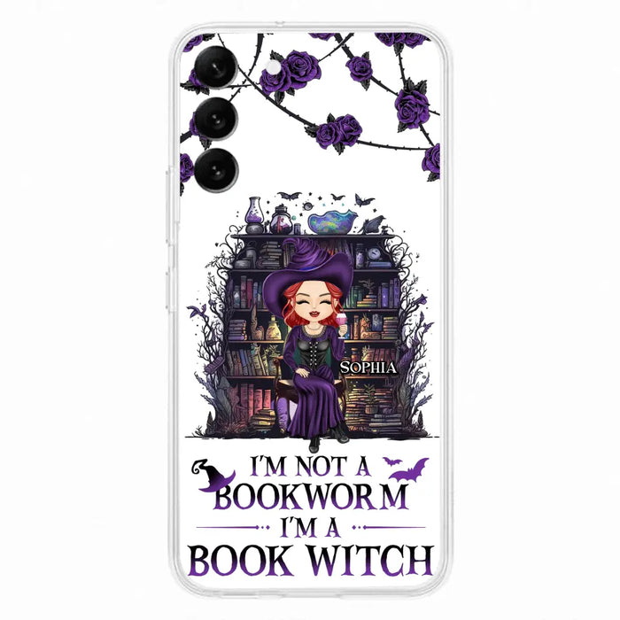 Personalized Witch Phone Case - Halloween Gift Idea For Witch Lovers/Book Lovers - I'm Not A Book Worm I'm A Book Witch - Case For iPhone/Samsung