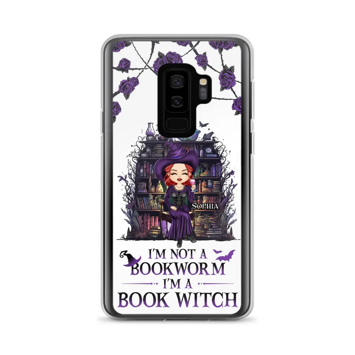 Personalized Witch Phone Case - Halloween Gift Idea For Witch Lovers/Book Lovers - I'm Not A Book Worm I'm A Book Witch - Case For iPhone/Samsung