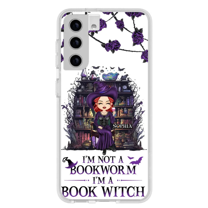 Personalized Witch Phone Case - Halloween Gift Idea For Witch Lovers/Book Lovers - I'm Not A Book Worm I'm A Book Witch - Case For iPhone/Samsung