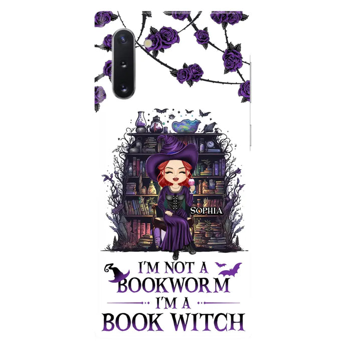 Personalized Witch Phone Case - Halloween Gift Idea For Witch Lovers/Book Lovers - I'm Not A Book Worm I'm A Book Witch - Case For iPhone/Samsung