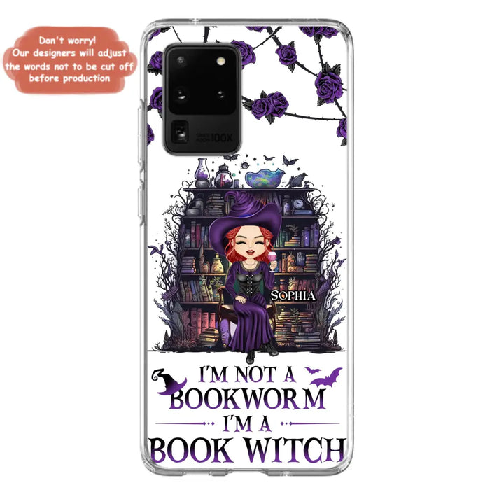 Personalized Witch Phone Case - Halloween Gift Idea For Witch Lovers/Book Lovers - I'm Not A Book Worm I'm A Book Witch - Case For iPhone/Samsung