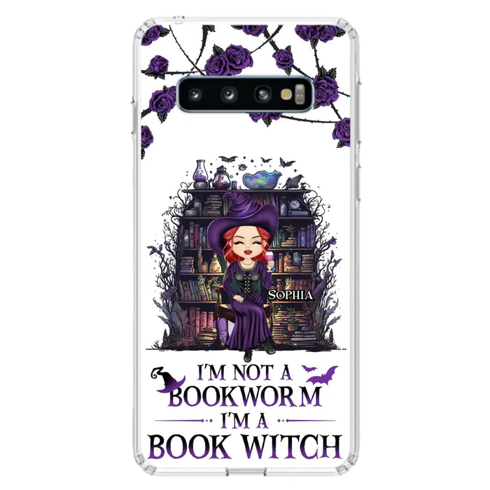 Personalized Witch Phone Case - Halloween Gift Idea For Witch Lovers/Book Lovers - I'm Not A Book Worm I'm A Book Witch - Case For iPhone/Samsung