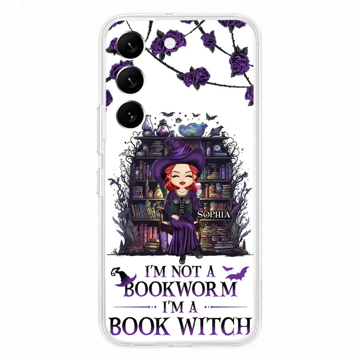 Personalized Witch Phone Case - Halloween Gift Idea For Witch Lovers/Book Lovers - I'm Not A Book Worm I'm A Book Witch - Case For iPhone/Samsung