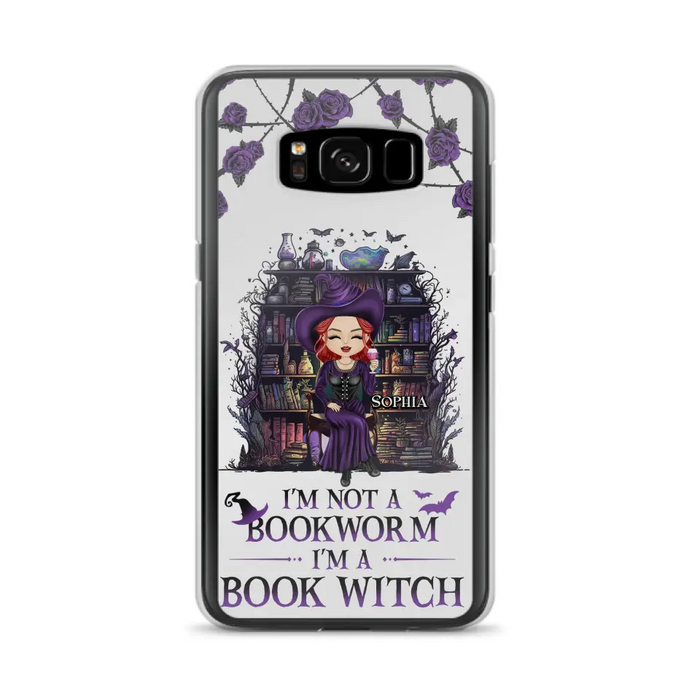 Personalized Witch Phone Case - Halloween Gift Idea For Witch Lovers/Book Lovers - I'm Not A Book Worm I'm A Book Witch - Case For iPhone/Samsung