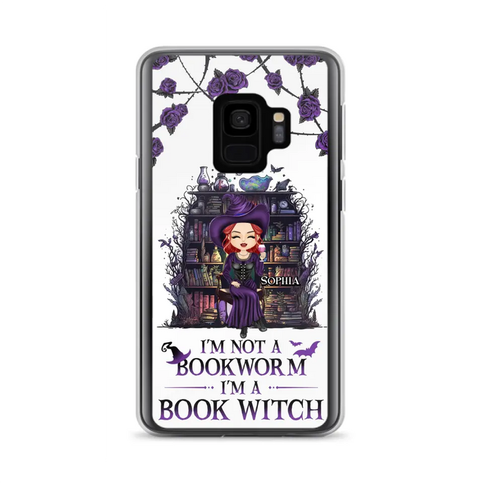 Personalized Witch Phone Case - Halloween Gift Idea For Witch Lovers/Book Lovers - I'm Not A Book Worm I'm A Book Witch - Case For iPhone/Samsung