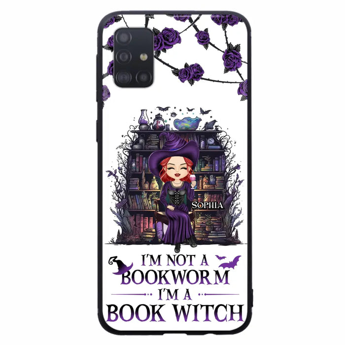 Personalized Witch Phone Case - Halloween Gift Idea For Witch Lovers/Book Lovers - I'm Not A Book Worm I'm A Book Witch - Case For iPhone/Samsung