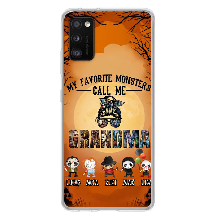 Personalized Halloween Phone Case - Halloween Gift Idea for Halloween - Upto 5 Characters - My Favorite Monsters Call Me Grandma - Case For iPhone/Samsung