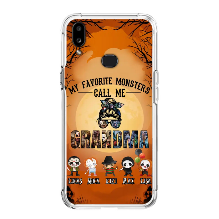 Personalized Halloween Phone Case - Halloween Gift Idea for Halloween - Upto 5 Characters - My Favorite Monsters Call Me Grandma - Case For iPhone/Samsung