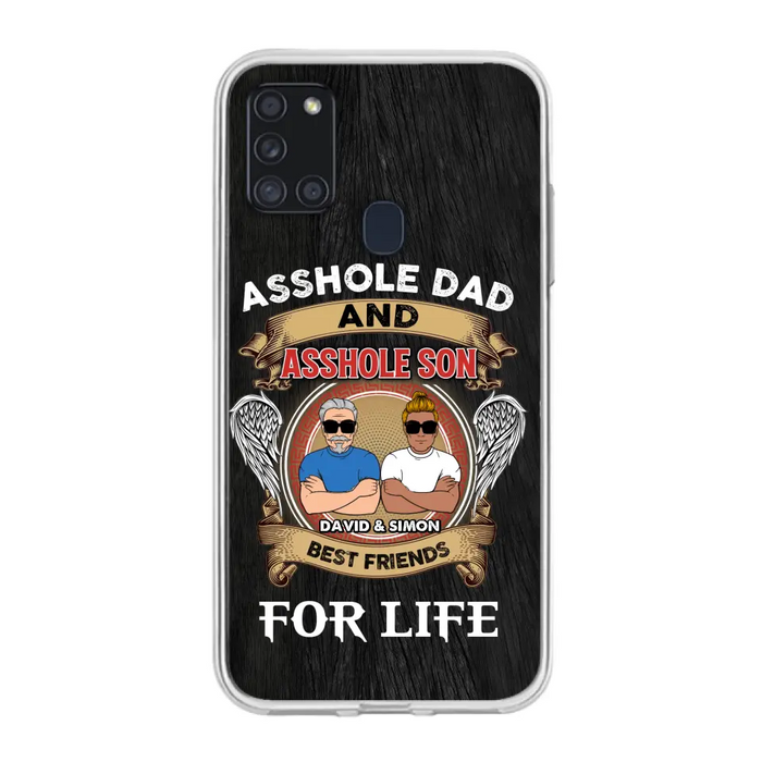 Custom Personalized Dad And Son Phone Case - Funny Gift Idea for Dad from Son - Asshole Dad And Asshole Son Best Friends For Life - Case for iPhone/Samsung