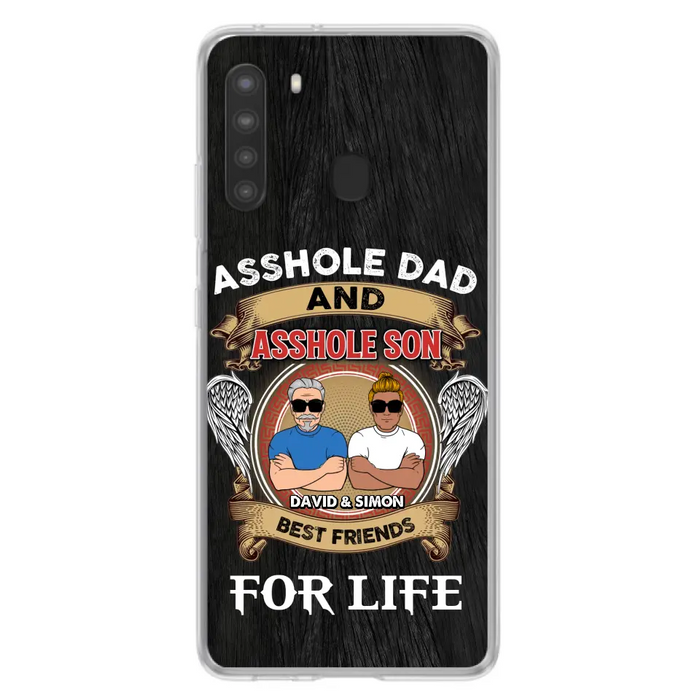 Custom Personalized Dad And Son Phone Case - Funny Gift Idea for Dad from Son - Asshole Dad And Asshole Son Best Friends For Life - Case for iPhone/Samsung