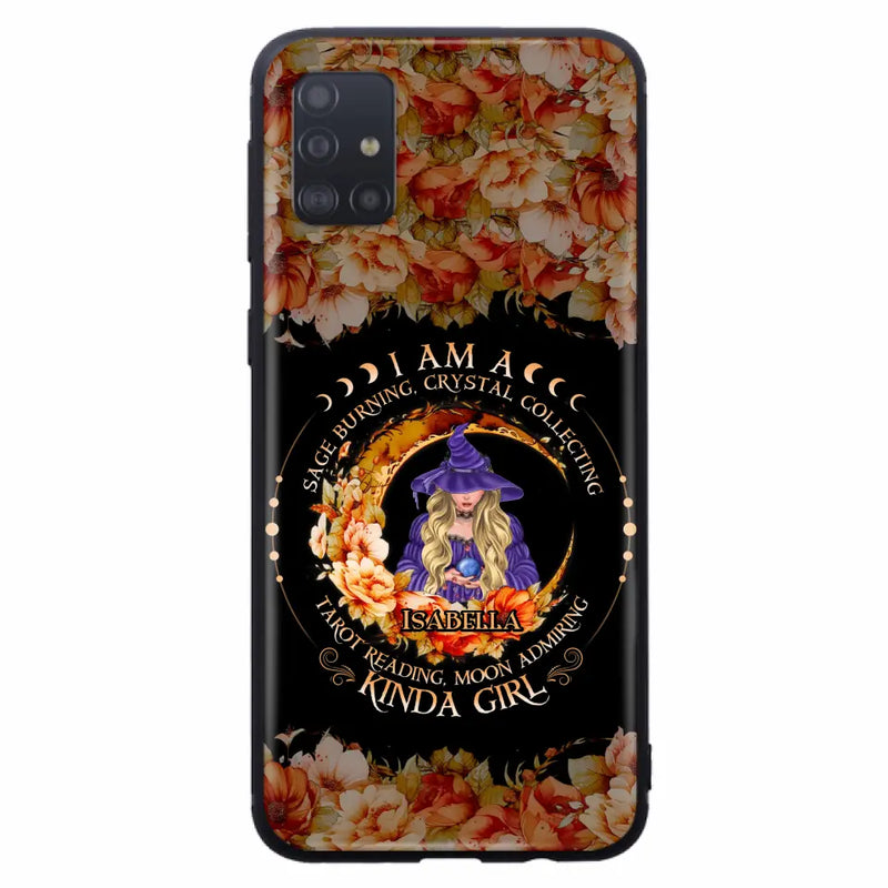 Personalized Witch Phone Case - Gift Idea For Halloween - I Am A Sage Burning, Crystal Collecting, Tarot Reading, Moon Admiring Kinda Girl - Cases For iPhone/Samsung