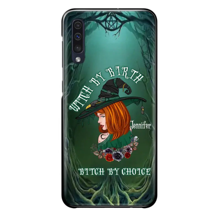 Custom Personalized Witch Phone Case - Gift Idea For Halloween - Witch By Birth Bitch By Choice - Case For iPhone/Samsung