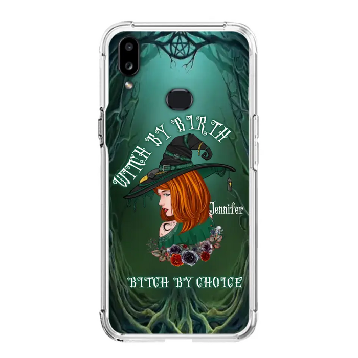 Custom Personalized Witch Phone Case - Gift Idea For Halloween - Witch By Birth Bitch By Choice - Case For iPhone/Samsung