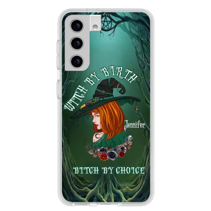 Custom Personalized Witch Phone Case - Gift Idea For Halloween - Witch By Birth Bitch By Choice - Case For iPhone/Samsung