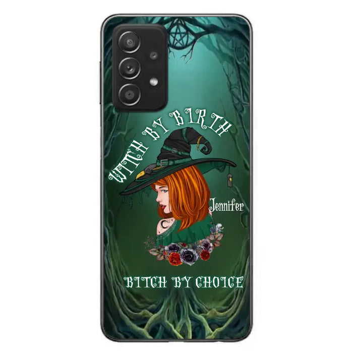 Custom Personalized Witch Phone Case - Gift Idea For Halloween - Witch By Birth Bitch By Choice - Case For iPhone/Samsung