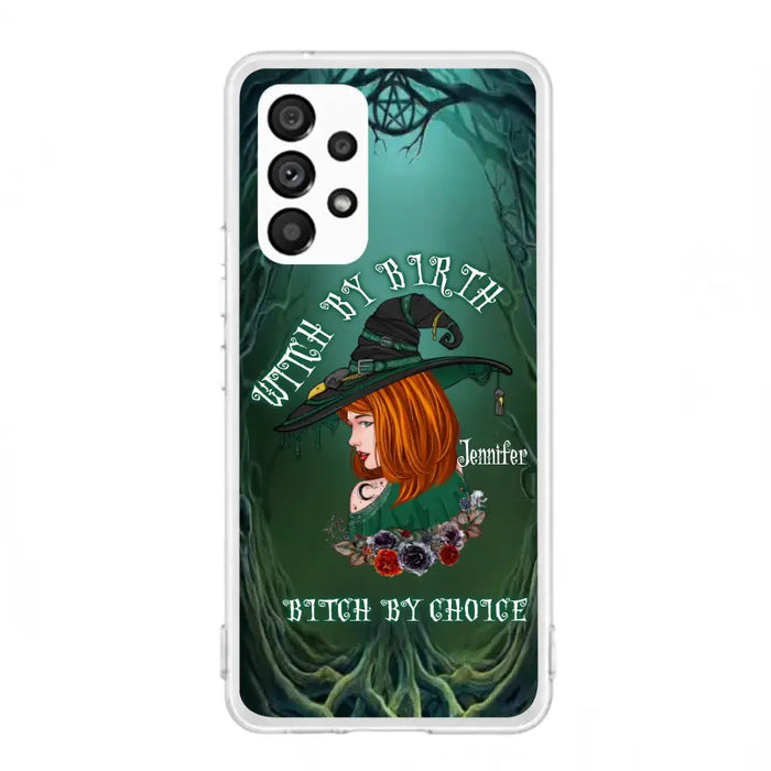 Custom Personalized Witch Phone Case - Gift Idea For Halloween - Witch By Birth Bitch By Choice - Case For iPhone/Samsung