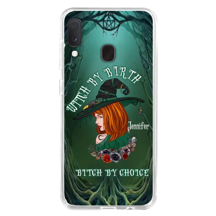 Custom Personalized Witch Phone Case - Gift Idea For Halloween - Witch By Birth Bitch By Choice - Case For iPhone/Samsung