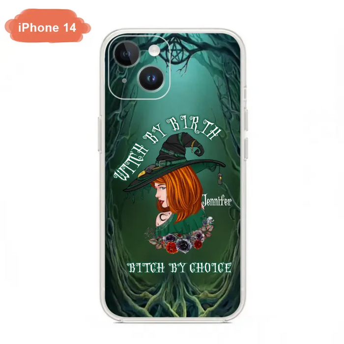 Custom Personalized Witch Phone Case - Gift Idea For Halloween - Witch By Birth Bitch By Choice - Case For iPhone/Samsung