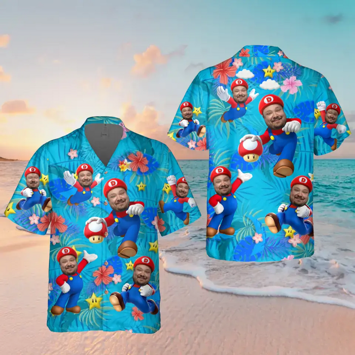 Custom Personalized Dad Photo 3D Hawaiian Shirt - Funny Gift Idea For Father's Day - Super Daddio