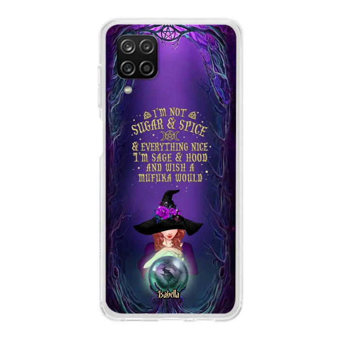 Custom Personalized Witch Phone Case - Gift Idea for Witch Lovers - I'm Not Sugar & Spice & Everything Nice - Case for iPhone/Samsung