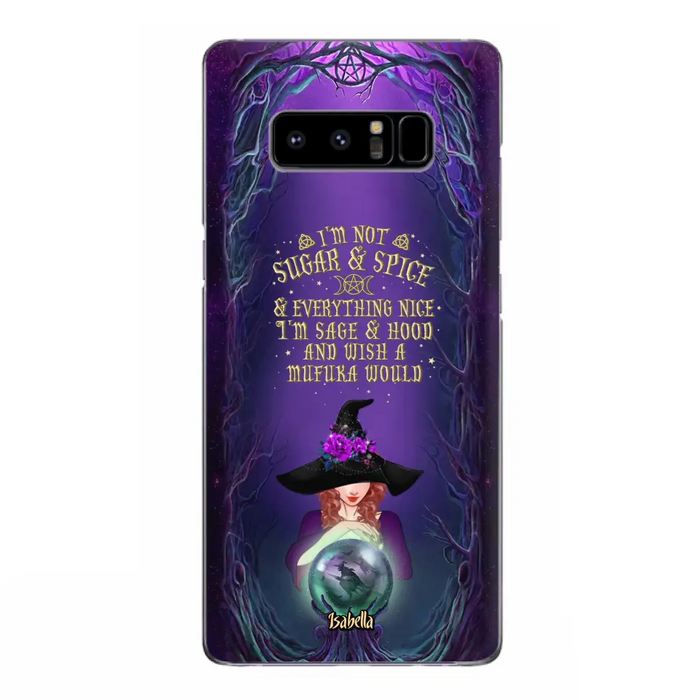 Custom Personalized Witch Phone Case - Gift Idea for Witch Lovers - I'm Not Sugar & Spice & Everything Nice - Case for iPhone/Samsung