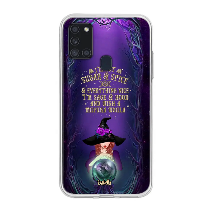 Custom Personalized Witch Phone Case - Gift Idea for Witch Lovers - I'm Not Sugar & Spice & Everything Nice - Case for iPhone/Samsung