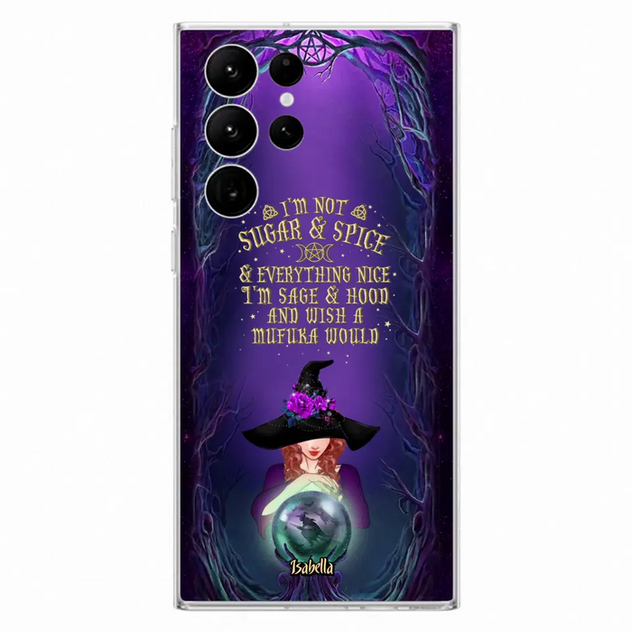 Custom Personalized Witch Phone Case - Gift Idea for Witch Lovers - I'm Not Sugar & Spice & Everything Nice - Case for iPhone/Samsung