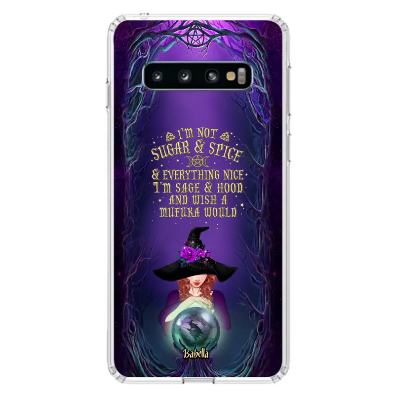 Custom Personalized Witch Phone Case - Gift Idea for Witch Lovers - I'm Not Sugar & Spice & Everything Nice - Case for iPhone/Samsung