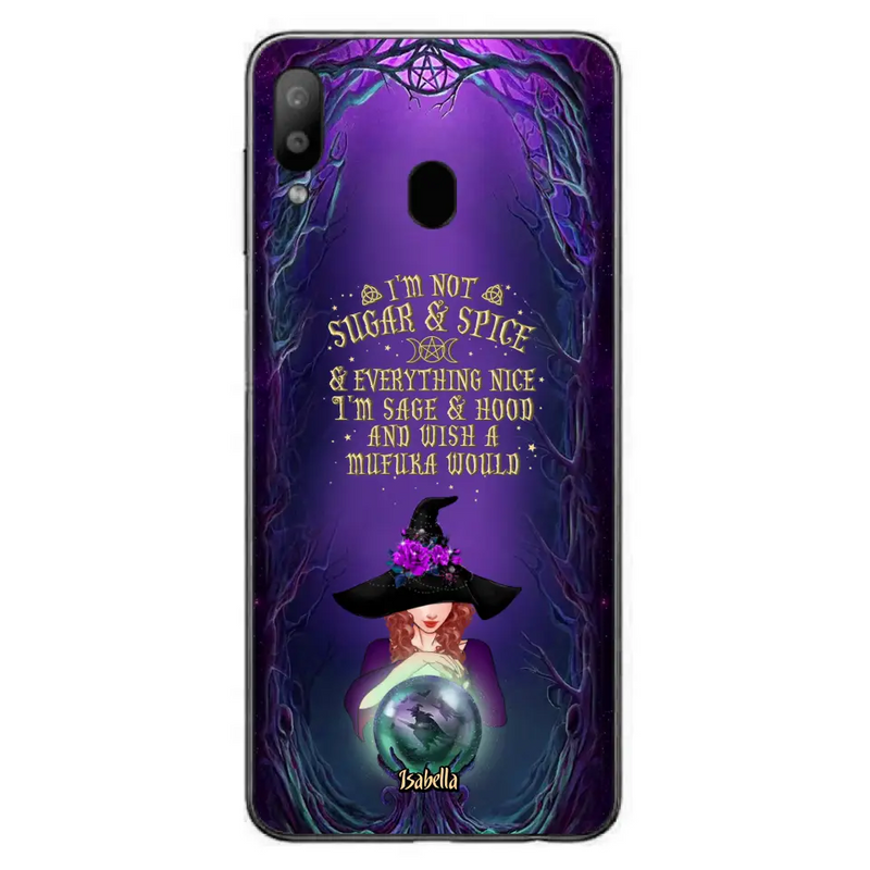 Custom Personalized Witch Phone Case - Gift Idea for Witch Lovers - I'm Not Sugar & Spice & Everything Nice - Case for iPhone/Samsung