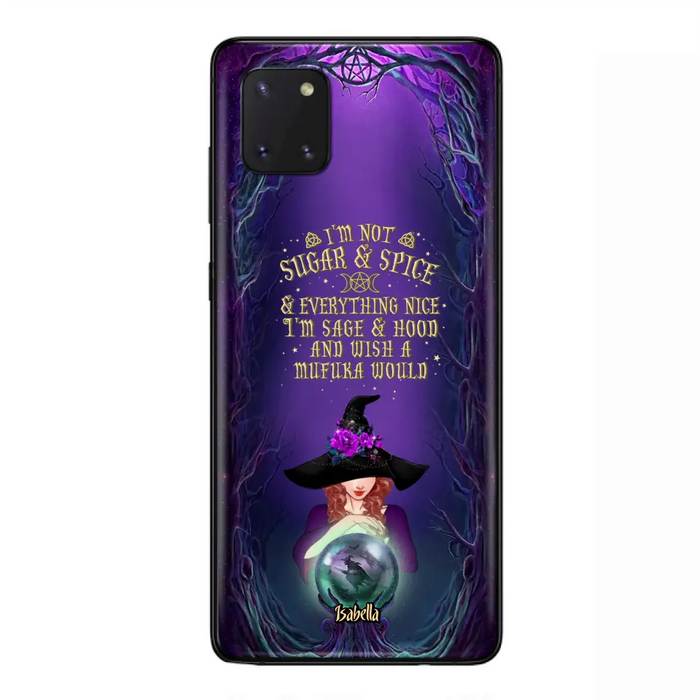 Custom Personalized Witch Phone Case - Gift Idea for Witch Lovers - I'm Not Sugar & Spice & Everything Nice - Case for iPhone/Samsung