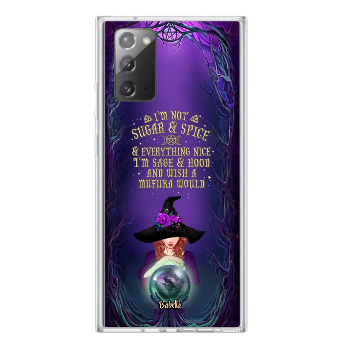 Custom Personalized Witch Phone Case - Gift Idea for Witch Lovers - I'm Not Sugar & Spice & Everything Nice - Case for iPhone/Samsung