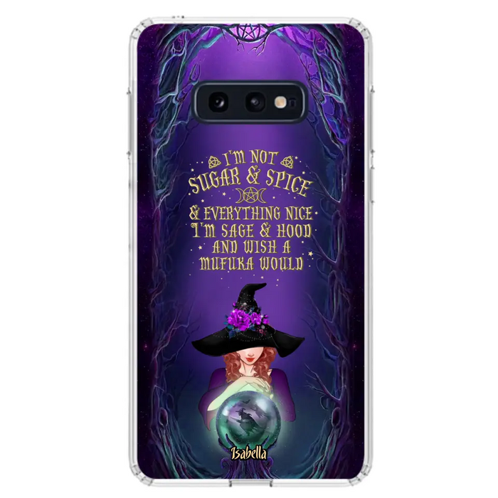 Custom Personalized Witch Phone Case - Gift Idea for Witch Lovers - I'm Not Sugar & Spice & Everything Nice - Case for iPhone/Samsung