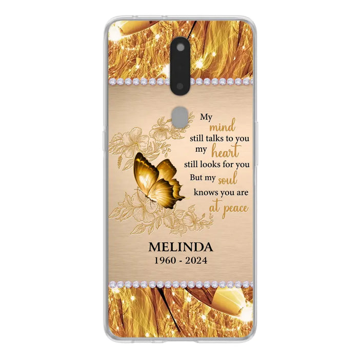 Custom Personalized Memorial Butterfly Phone Case - Memorial Gift Idea - My Mind Still Talks To You - Case for Xiaomi/ Huawei/ Oppo