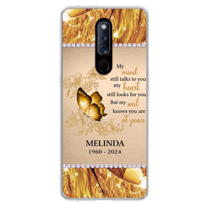 Custom Personalized Memorial Butterfly Phone Case - Memorial Gift Idea - My Mind Still Talks To You - Case for Xiaomi/ Huawei/ Oppo