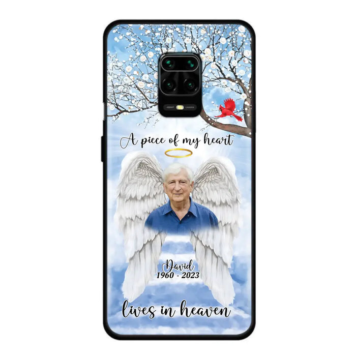 Custom Personalized Memorial Wings Upload Photo Phone Case - Memorial Gift Idea - A Piece Of My Heart Lives In Heaven - Case for Xiaomi/ Huawei/ Oppo