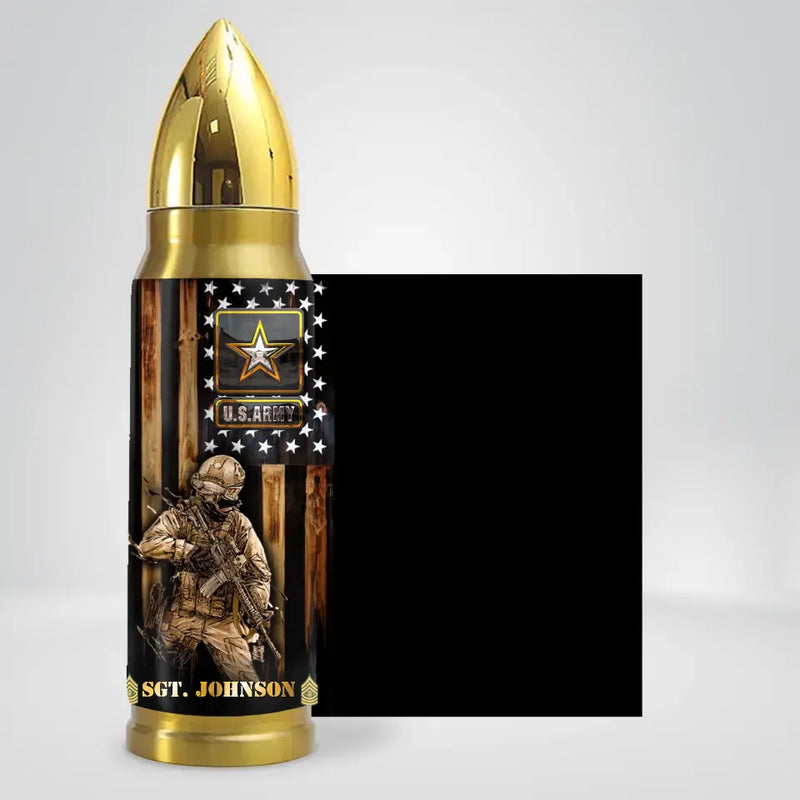 Personalized Veteran Bullet Tumbler - Gift Idea For Veteran/Father's Day