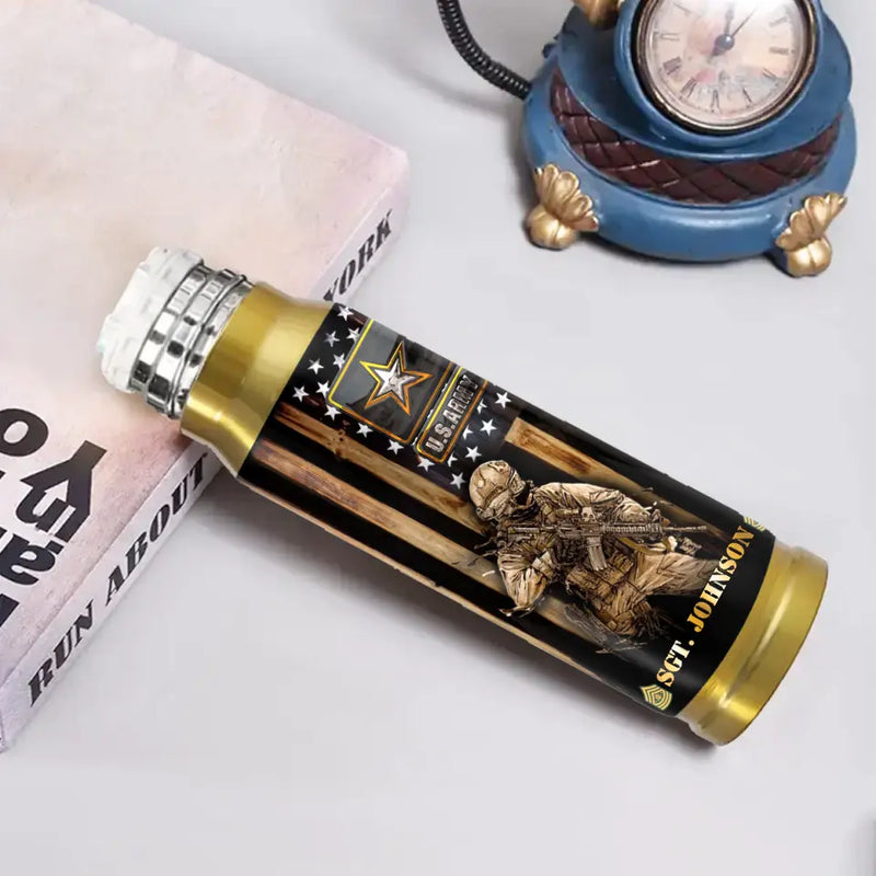 Personalized Veteran Bullet Tumbler - Gift Idea For Veteran/Father's Day