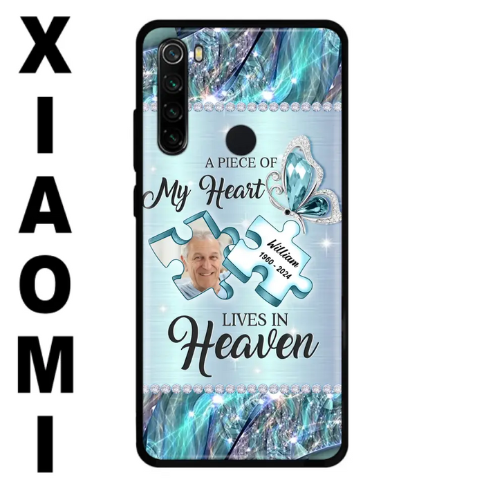 Custom Personalized Memorial Photo Phone Case - Memorial Gift Idea for Father's Day - A Piece Of My Heart Lives In Heaven - Case for Xiaomi/Huawei/Oppo