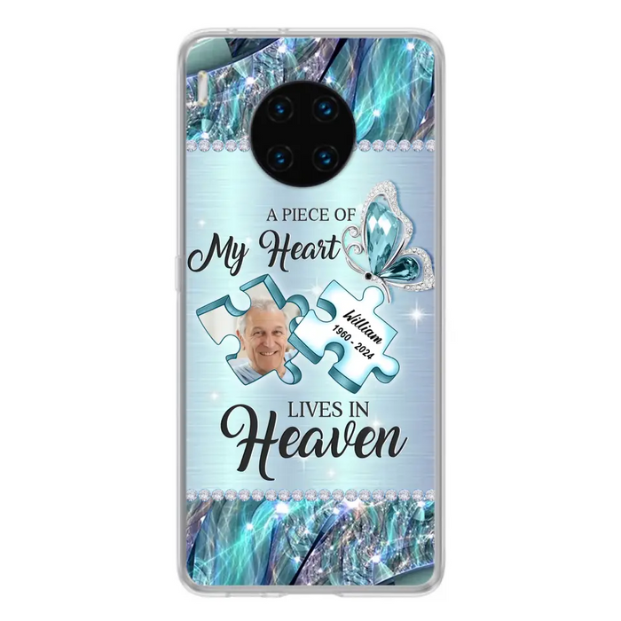 Custom Personalized Memorial Photo Phone Case - Memorial Gift Idea for Father's Day - A Piece Of My Heart Lives In Heaven - Case for Xiaomi/Huawei/Oppo