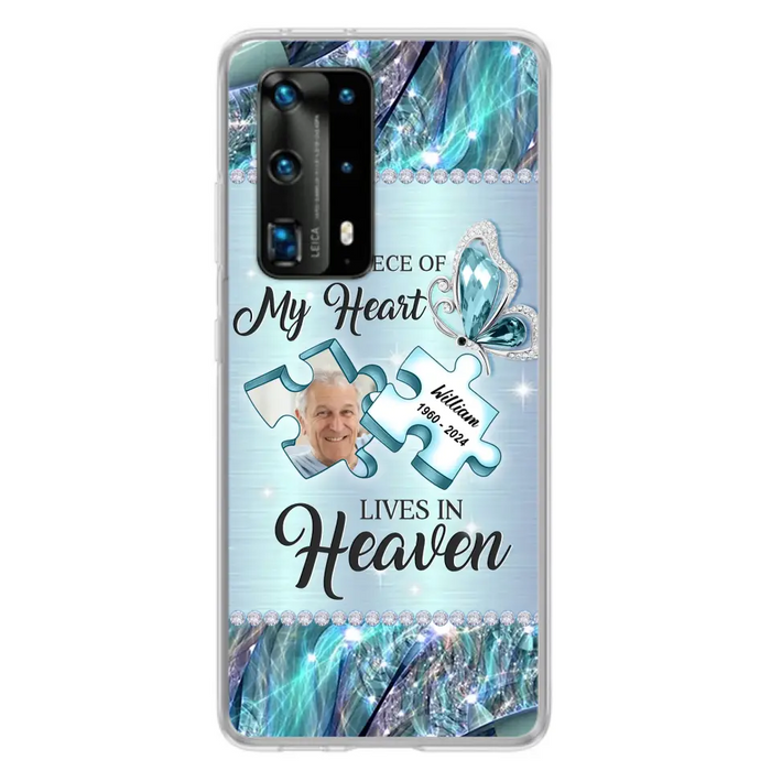 Custom Personalized Memorial Photo Phone Case - Memorial Gift Idea for Father's Day - A Piece Of My Heart Lives In Heaven - Case for Xiaomi/Huawei/Oppo