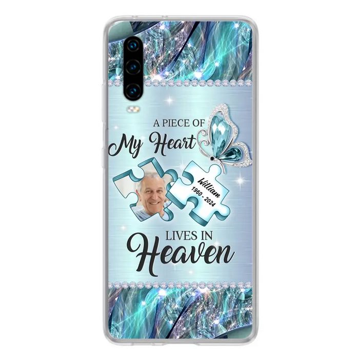 Custom Personalized Memorial Photo Phone Case - Memorial Gift Idea for Father's Day - A Piece Of My Heart Lives In Heaven - Case for Xiaomi/Huawei/Oppo