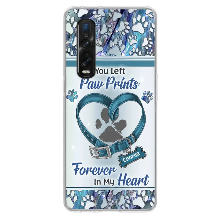 Custom Personalized Memorial Dog Collar Phone Case - Memorial Gift Idea For Dog Lover - You Left Paw Prints Forever In My Heart - Case For Xiaomi/ Huawei/ Oppo