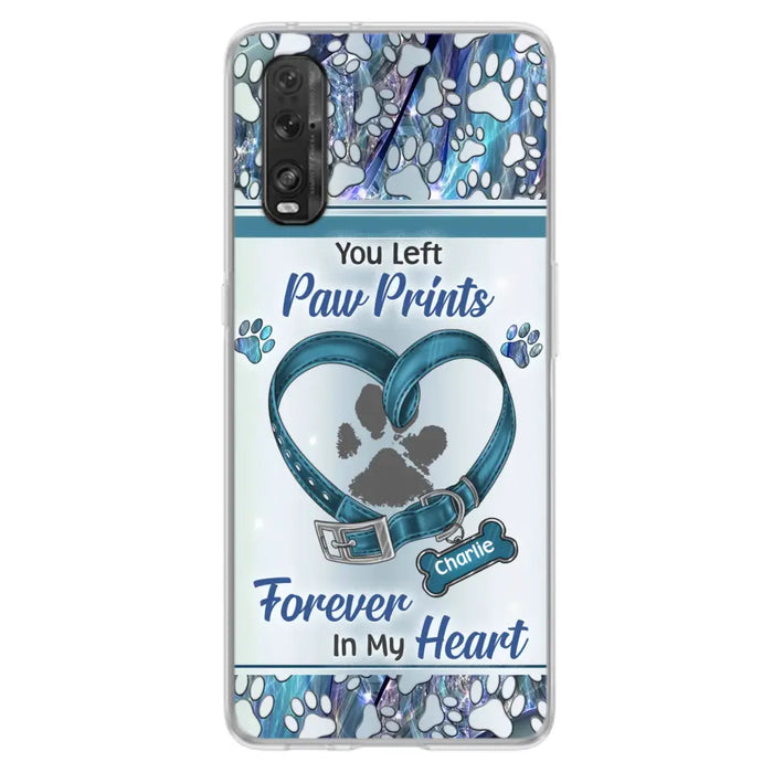 Custom Personalized Memorial Dog Collar Phone Case - Memorial Gift Idea For Dog Lover - You Left Paw Prints Forever In My Heart - Case For Xiaomi/ Huawei/ Oppo