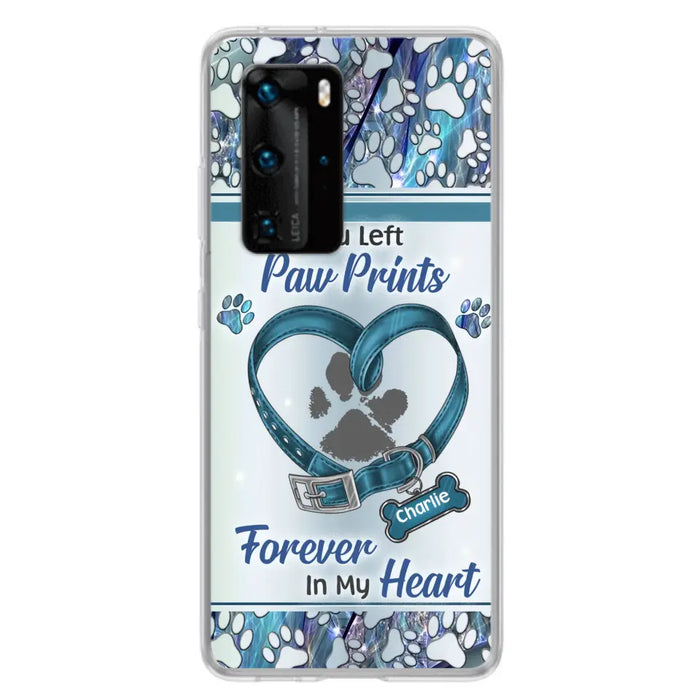 Custom Personalized Memorial Dog Collar Phone Case - Memorial Gift Idea For Dog Lover - You Left Paw Prints Forever In My Heart - Case For Xiaomi/ Huawei/ Oppo