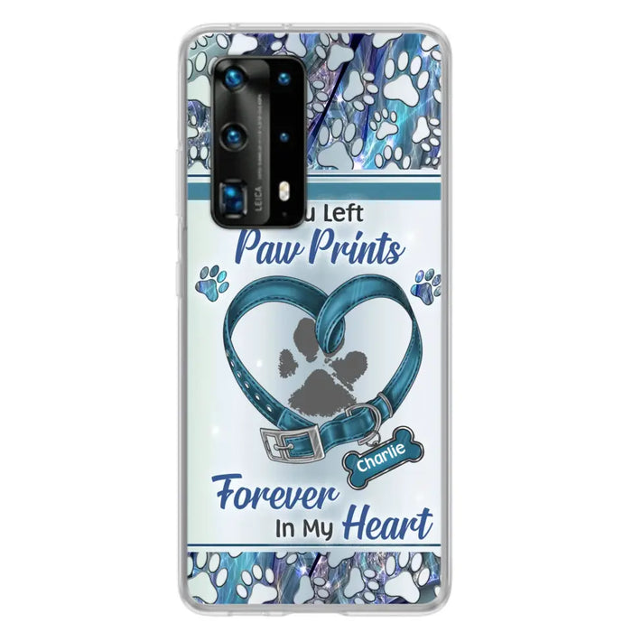 Custom Personalized Memorial Dog Collar Phone Case - Memorial Gift Idea For Dog Lover - You Left Paw Prints Forever In My Heart - Case For Xiaomi/ Huawei/ Oppo